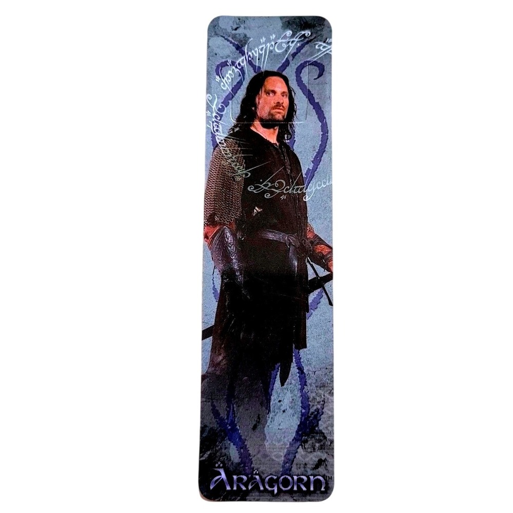 Vintage Aragorn Tab Bookmark, 2002 Lord Rings Two Towers, Y2K Movie, XTAB-622477